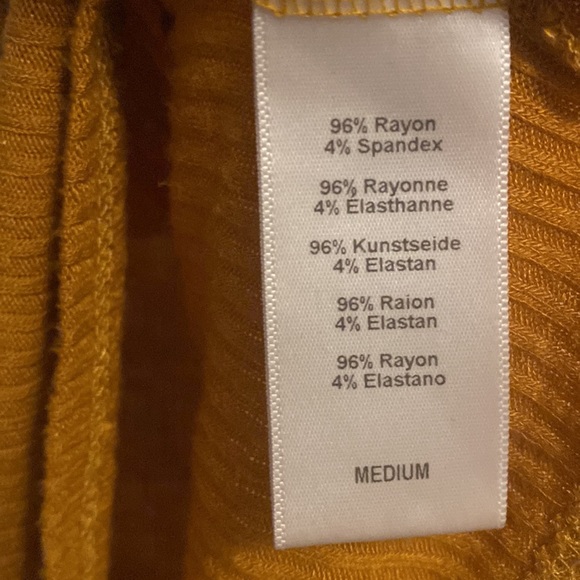 UO URBAN OUTFITTERS PROJECT SOCIAL T Mustard Yellow Rib Knit Cami Medium - Picture 5 of 6